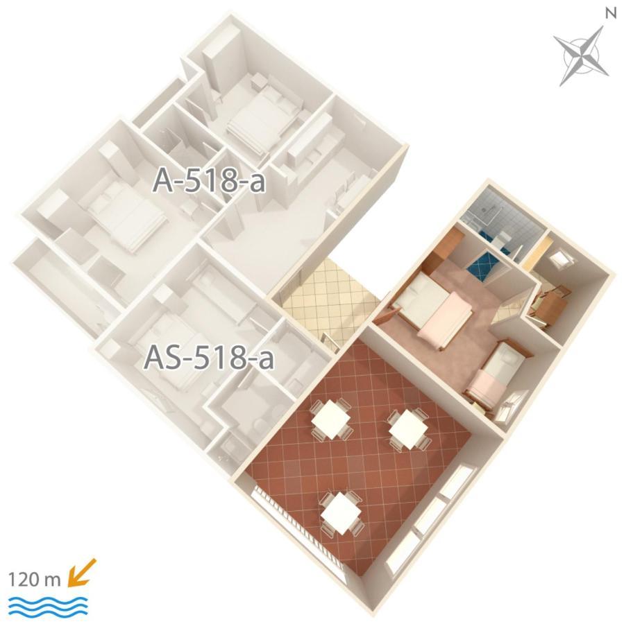 Apartment Podgora 518B ภายนอก รูปภาพ